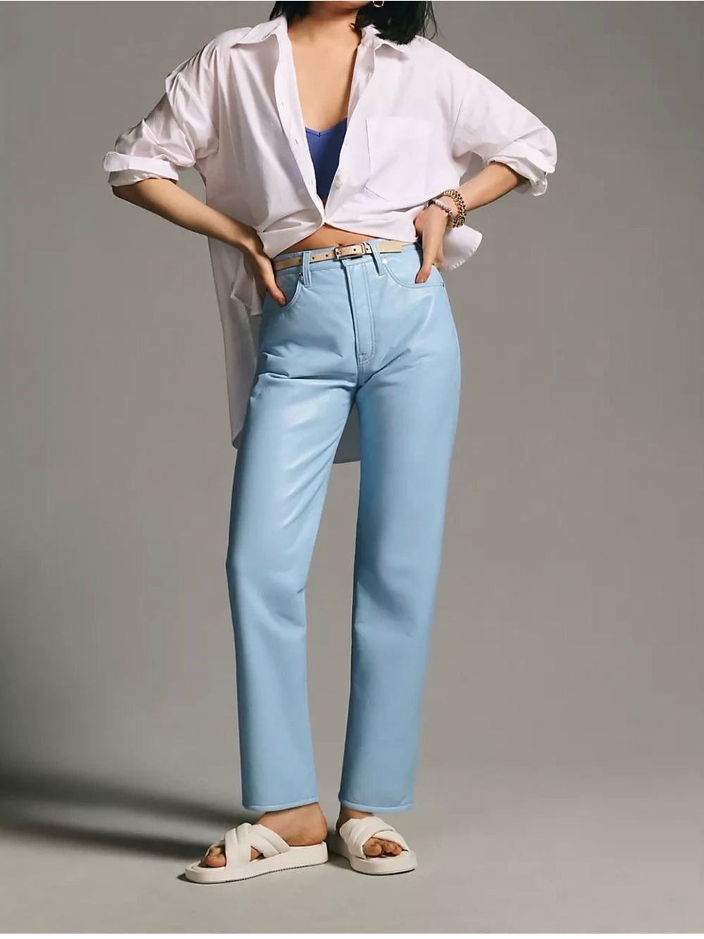 NWT Anthropologie Frame Le High 'N' Tight Straight-Leg Pants size 25